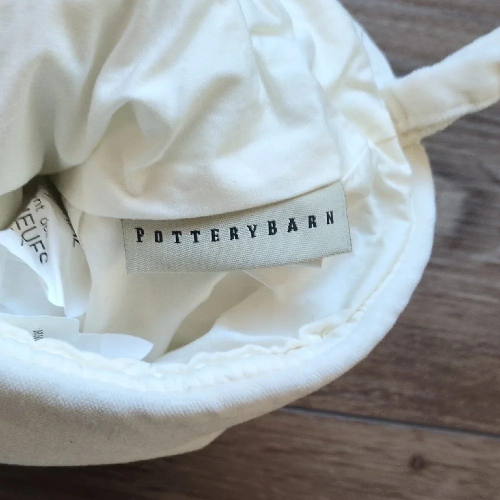 Pottery Barn Holiday Christmas Stockings - Quilted Velvet White Cream‎